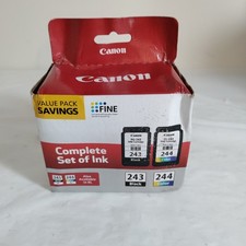 Genuine New Canon PG-243 CL-244 Ink Cartridge Black/Color Combo Value Pack