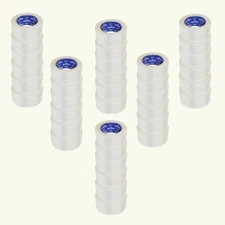 Clear Carton Sealing Whisper Packing Tape 1.88 Inch x 110 Yards 2 Mil 72 Rolls
