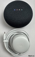 Google Home Smart Speaker 1st Generation, W/ Adapter, Model H0A Tested