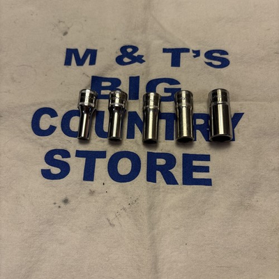 #ad Snap on 1 4quot; Drive 5pc Metric Semi Deep Chrome Socket Set TMMS5 6 7 8 10 $175.00