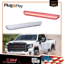 2X Clear Lens Red LED Rear Side Marker Lights For 2020-2024 GMC Sierra 2500 3500