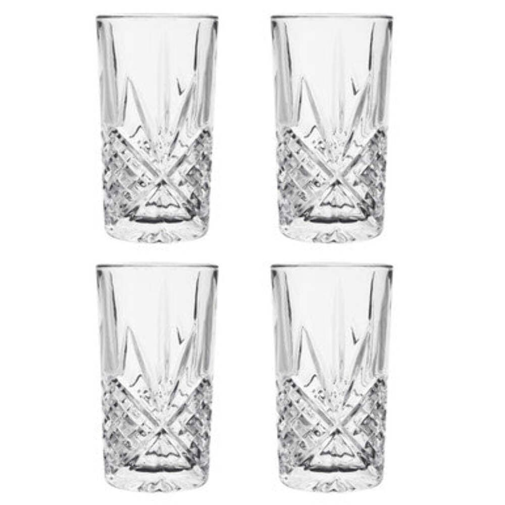 Beaufort Set Of 4 Crystal High Ball Glasses