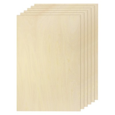 6Stk Lindenholzplatte 12'' x 18'' x 1/4'' Unbehandelte Holz Sperrholzplatten