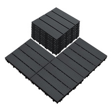 Interlocking Deck Tiles, 27 PCS Outdoor Patio Flooring, 12"X12" Interlocking Dec