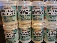 Lot of 8 JARS Vitalibre Bovine Collagen Peptides Powder Grass Fed Free Shipping
