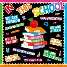 Elementary Bulletin Board Set, Positive Affirmations Cutouts, Multicolor