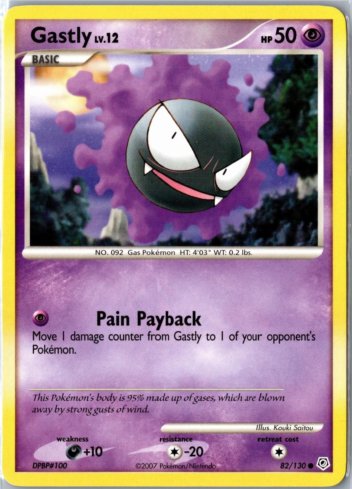 Gastly Diamond & Pearl 82/130 2007 Common Lightly Played
