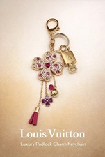 Authentic Louis Vuitton Lock Key Gold Unbranded Keychain Bag Keycharm