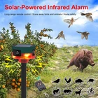 Solar Motion Sensor Alarm 13 Sounds Strobe Light Animal Repeller V1