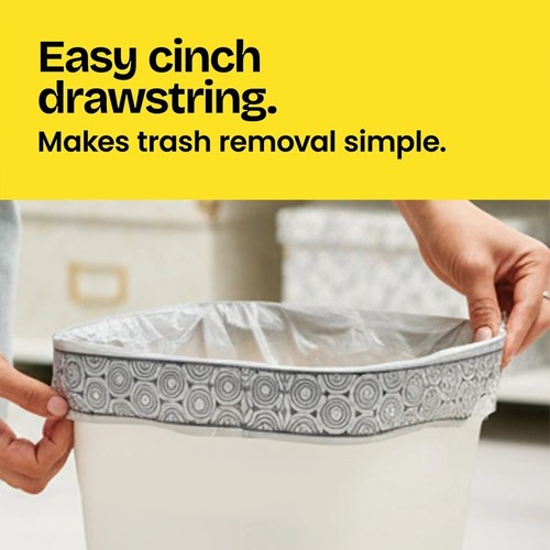 Clorox Drawstring Trash Bags 8 Gallon Odor Control Lemon Scent 80 Count New - Picture 10 of 14