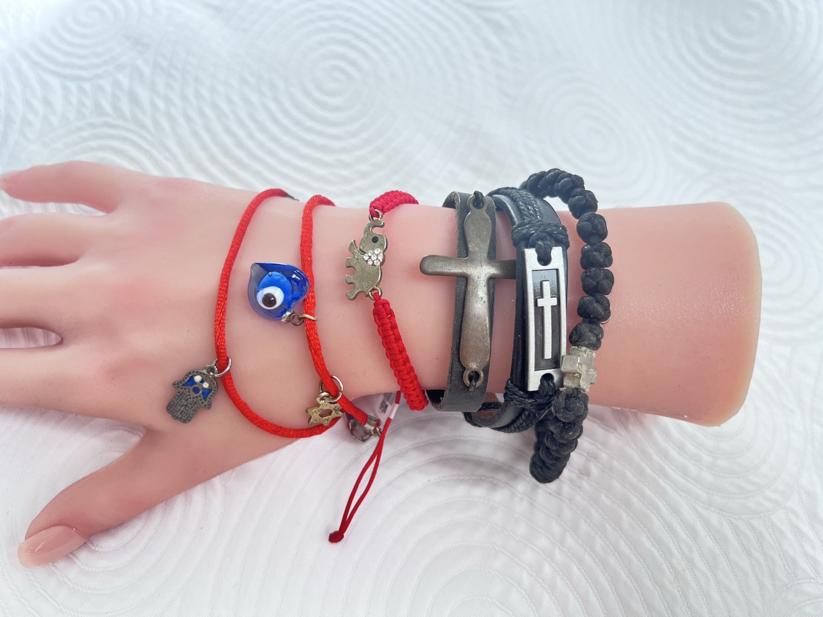 Braided Beaded Adjustable Religious Bracelets Boh… - image 1