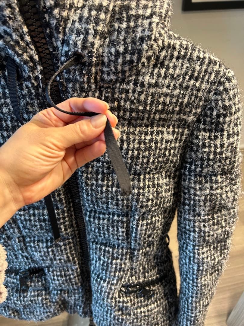 MONCLER GRESSELLE Tweed Down Jacket - image 9