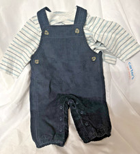 Carter's Just One You Blue Corduroy 2 Piece Overall Set Boy 3 Months NEW