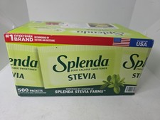 SPLENDA Stevia Zero Calorie Sweetener, Sugar Substitute 500 Packets.  Exp.07/28