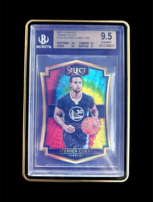 Stephen Curry Panini 2015-16 Select #179 Tie Dye Prizm /25 BGS 9.5 RARE SSP 📈📈