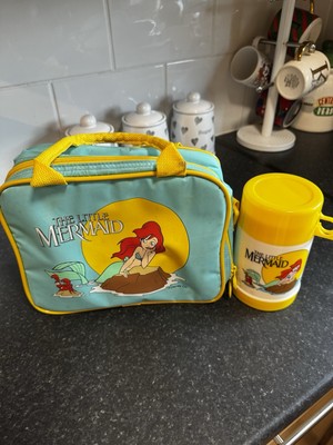 Vintage seltene Disneys kleine Meerjungfrau weiche Brotdose mit Thermoskanne Beschreibung lesen