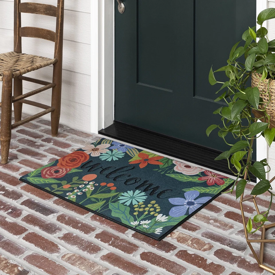 Recycled Rubber Door Mat, Spring Sunset Welcome (18" x 30") - Image 2 of 4