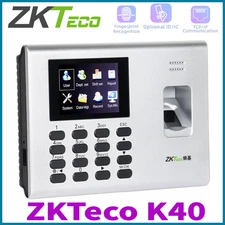ZKTeco K40 TCP/IP 2.8" TFT Screen Fingerprint Time Attendance System In Battery