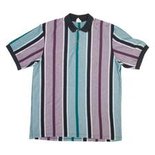 FASHION SEAL Polo Shirt A Righe Blu XL