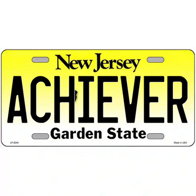 Achiever New Jersey Metal Sign