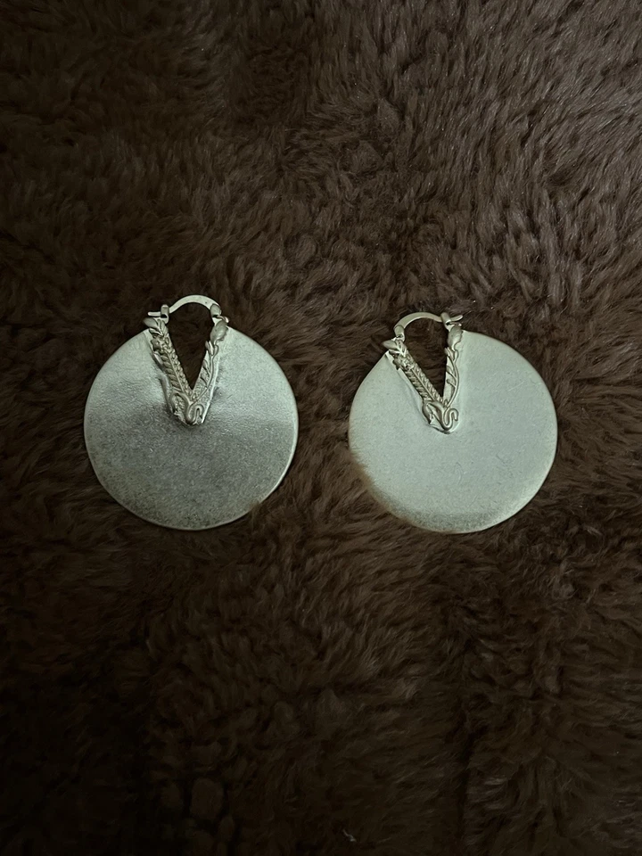 Золотые серьги-диски Versace - Изображение 3 из 4