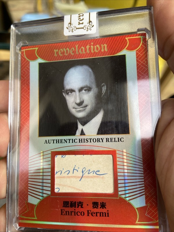 Enrico Fermi 2025 Eternal Revelation Factory Sealed /25 Cut Letter Patch. C69