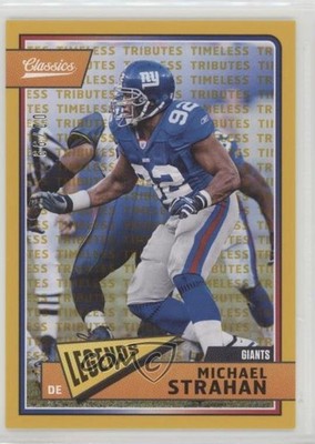 2018 Panini Classics Legends Timeless Tributes Gold 2/99 Michael Strahan HOF fm0