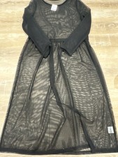 Urban Outfitters NWT Mesh Midi Dress Black Medium Sheer Renewal NEW!