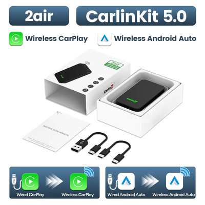 Carlinkit 5.0 2Air Wireless Adapter Android Auto & CarPlay Box Plug&Play OEM