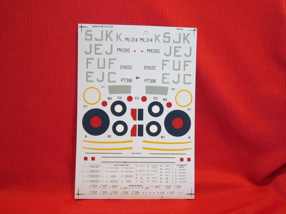 1/48 SuperScale 48-563 Decal Mk IXB, LFIX, LFIXB Spitfire Aces  Y - Image 2 of 2