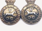 WW1 5th Dragoon guards Sweetheart  brooch made from two bi-metal collar badges