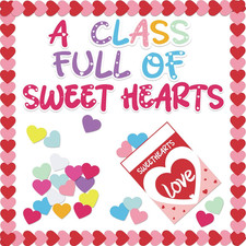 Valentine'S Day Bulletin Board Set, Red Pink Colorful Hearts Bulletin Border, Ha