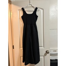 EVERLANE the form riviera dress Black Sleeveless  Midi Fit Flare Dress XXS
