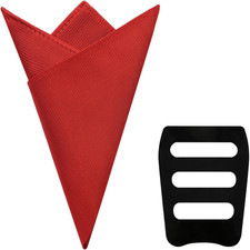 Mens Handkerchiefs, Solid Colors Hankies with Pocket Squares Holder for Suit, Da