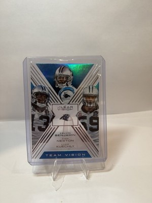 2015 Panini Clear Vision Team Kelvin Benjamin Luke Kuechly Cam Newton HOF fm0