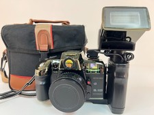 Olympia EL 1123 35mm Film Camera w/ Flash Motor Drive  Bag Untested As-Is Parts
