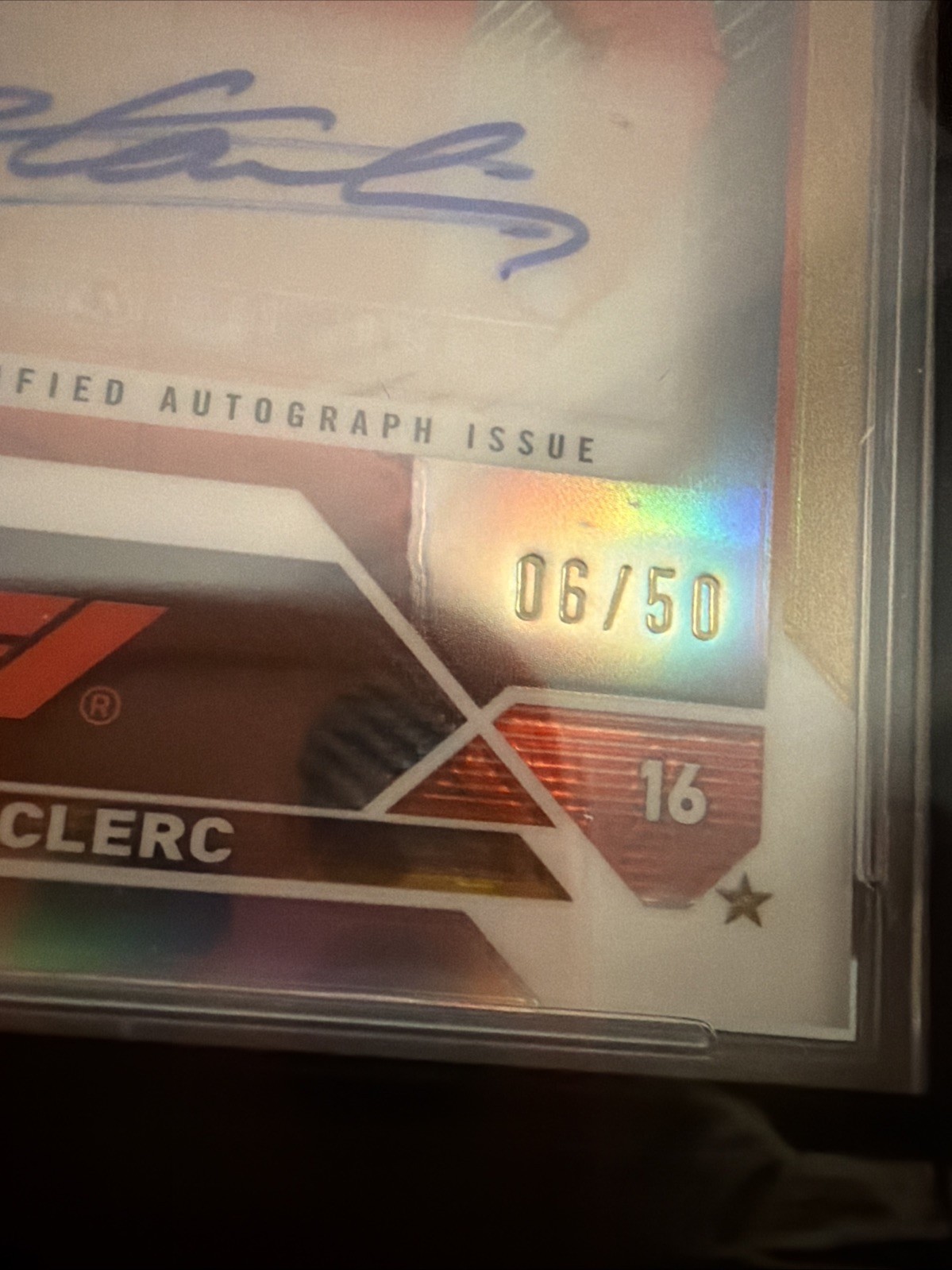 2023 Topps Chrome Formula 1 - Charles Leclerc #CAC-CL TRUE Gold /50 Auto PSA 10 view 4