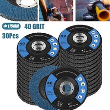 30x Flap Grinding Sanding Discs 115mmx22mm Angle Wheels Cutting Discs 40 Grit