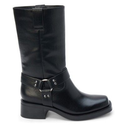 COCONUTS by Matisse Autumn Harness Pull On Motorcycle  Womens Black Casual Boots