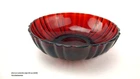 Vintage Ruby Red Old Cafe Ribbed Glass Cereal Bowl 5½" Candy Dish