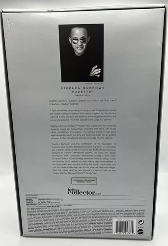 NEW Stephen Burrows Pazette Gold Label Barbie Collector Doll W3459 Ltd. Ed. - Picture 3 of 16