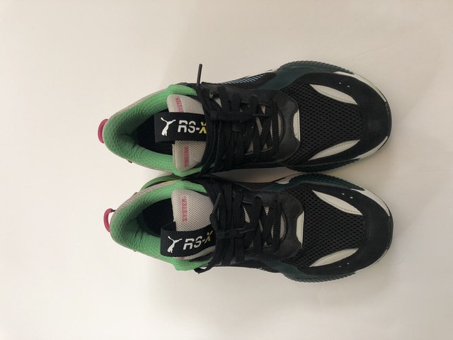 puma rsx black green