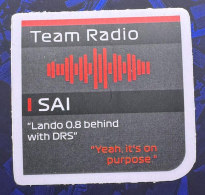 Carlos Sainz ''Yeah, It's On Purpose'' F1 Formula 1 Team Radio Message Sticker