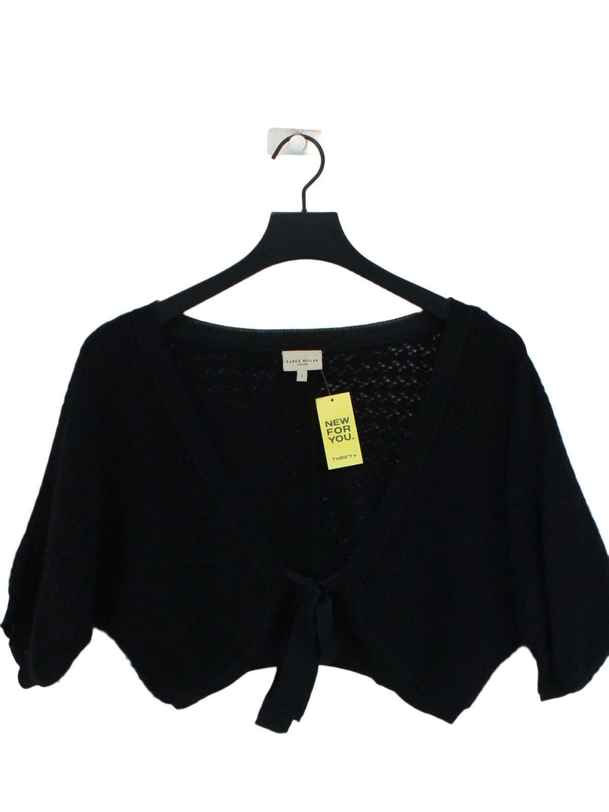 Karen Millen Women's Cardigan UK 10 Black Wool wi… - image 1