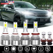9005+H11+H11 LED Combo Headlight High+Low Beam+Fog Light Conversion Bulbs 3Pair