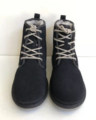UGG Australia Harkley US Size 5 True Navy Mens Suede BOOTS UGG AUSTRALIA Harkley True Navy Suede Leather Real Fur Lace  main image 3