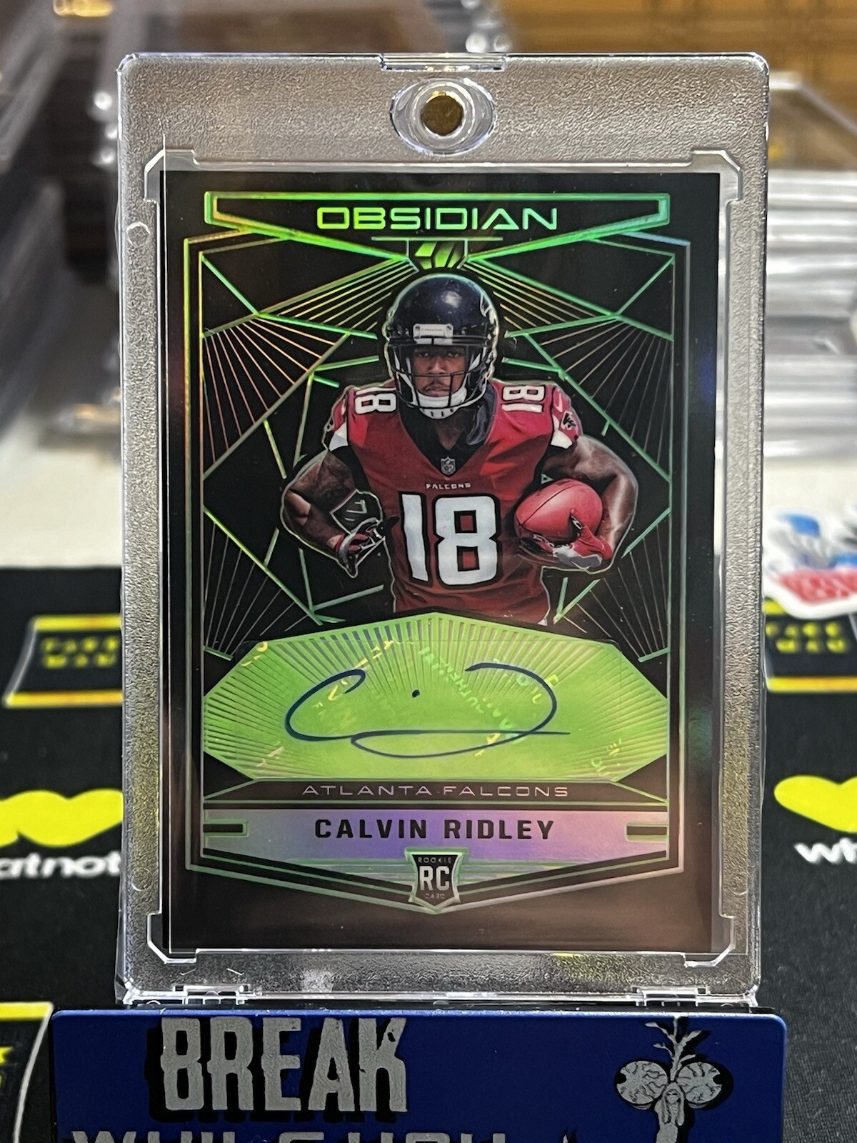 2018 PANINI OBSIDIAN CALVIN RIDLEY ELECTRIC ETCH GREEN ROOKIE AUTO /15🔥🔥🔥