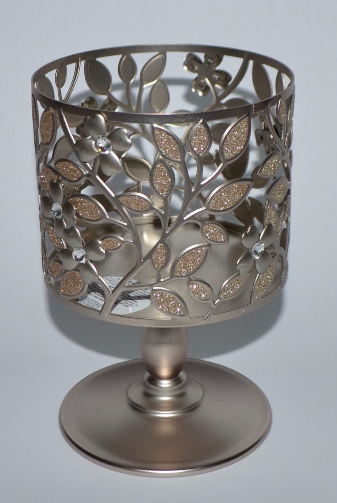 BATH BODY WORKS DOGWOOD FLOWER PEDESTAL LARGE 3 WICK CANDLE HOLDER