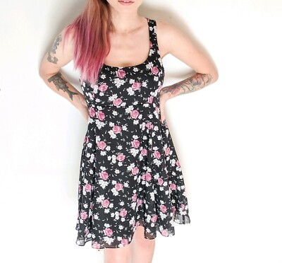 Kimchi Blue Floral Dress In Black Size 4 | eBay