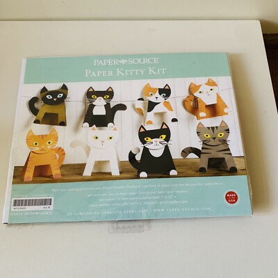 Paper Source KITTY KIT 12 - 7 x 5 Kittens/Cats For Garland or Place Cards NEW